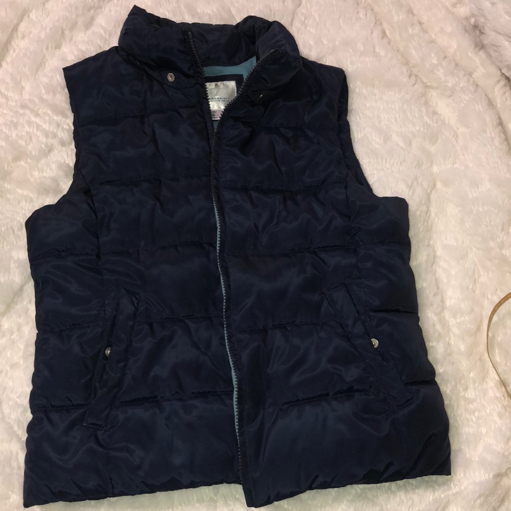 PROSPIRIT Vintage Puffer Vest Dark Blue